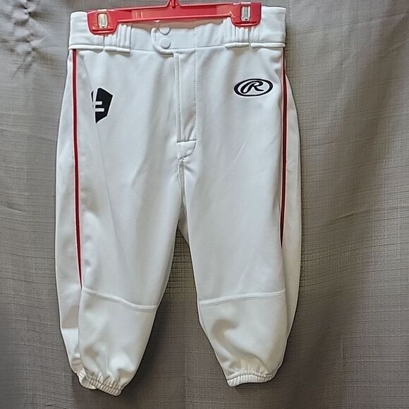 Rawlings Pro-dri Knickers Baseball Knickers Youth Med with Red Stripe (3) - Picture 1 of 8